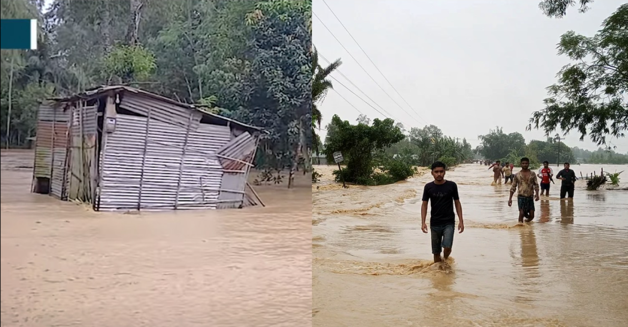 শেরপুর ও ময়মনসিংহে আকস্মিক বন্যা, তলিয়ে গেছে ১৬৩ গ্রাম