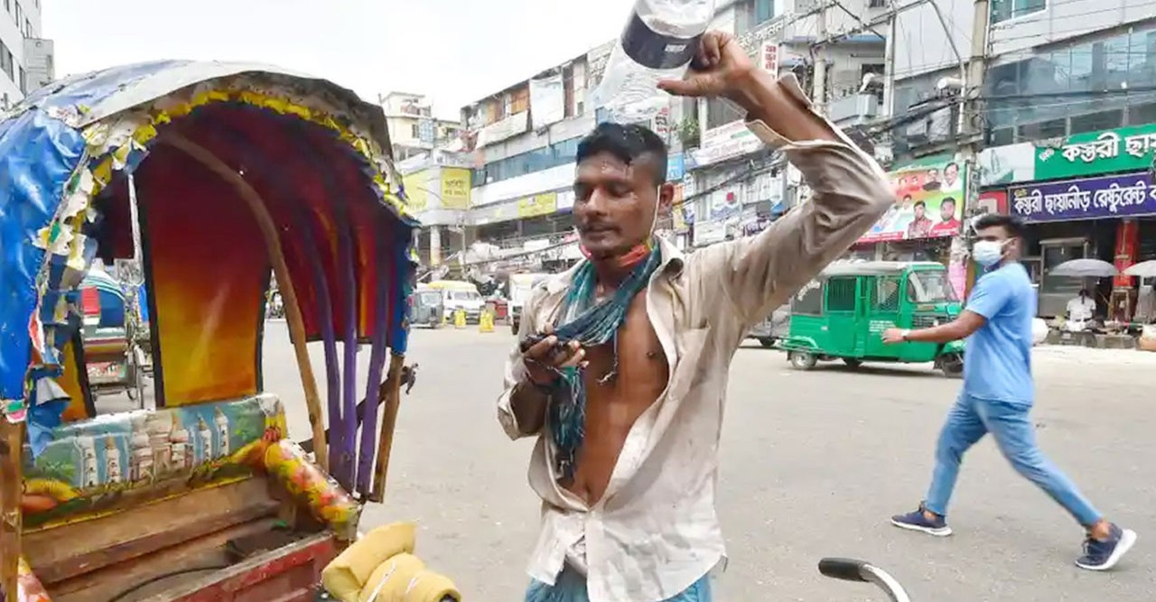 The temperature of Bangladesh today is higher than the Middle East