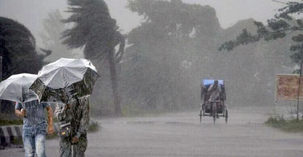 Chance of rain with gusty winds in seven parts of the country